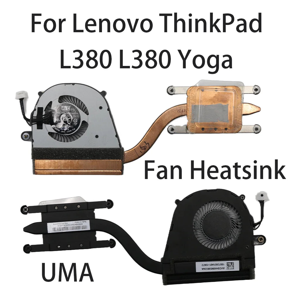 Original For Lenovo ThinkPad L380 L380 Yoga Laptop Fan Heatsink CPU Cooler Cooling Fan FRU:01LW776 01LW775 UMA Lenovo laptop repair parts