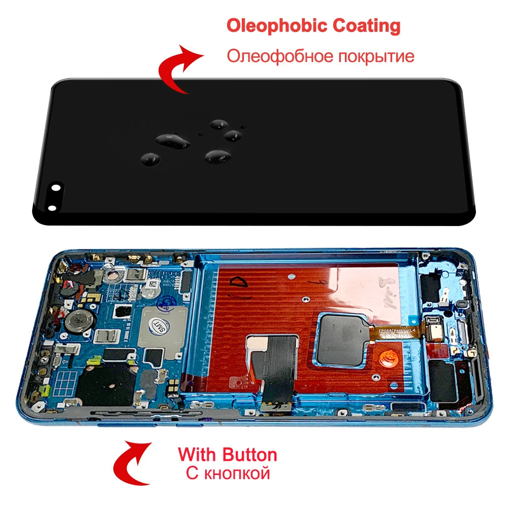 Super Amoled For HUAWEI P40 ANA-AN00 ANA-TN00 ANA-NX9 ANA-LX4 LCD Touch Screen Digitizer Display For Huawei P40 LCD Screen Parts HUAWEI phone repair parts