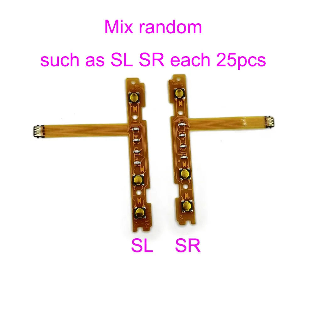 50PCS=25PAIRS Replacement For Nintendo Switch JoyCon  SL SR Button Key Ribbon Flex Cable For NS Repair Cable Game console repair parts
