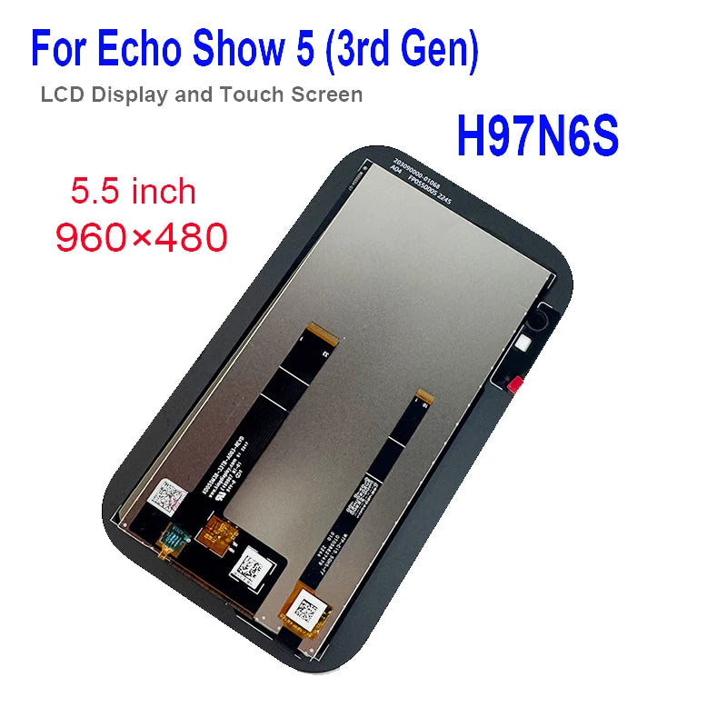 5.5 inch For Amazon Echo Show 5 (3rd Gen) H97N6S LCD Display and Touch Screen Digitizer Assembly Replacement Amazon Kindle Tablet repair parts