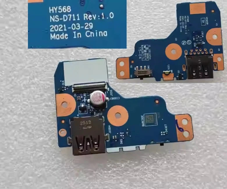 USB Board For Lenovo Legion 5-15ACH6 R7000P Y7000P 2021 NS-D601 NS-D741 NS-D711 NS-D571 NS-D713 NS-D931 Card reader board Lenovo laptop repair parts