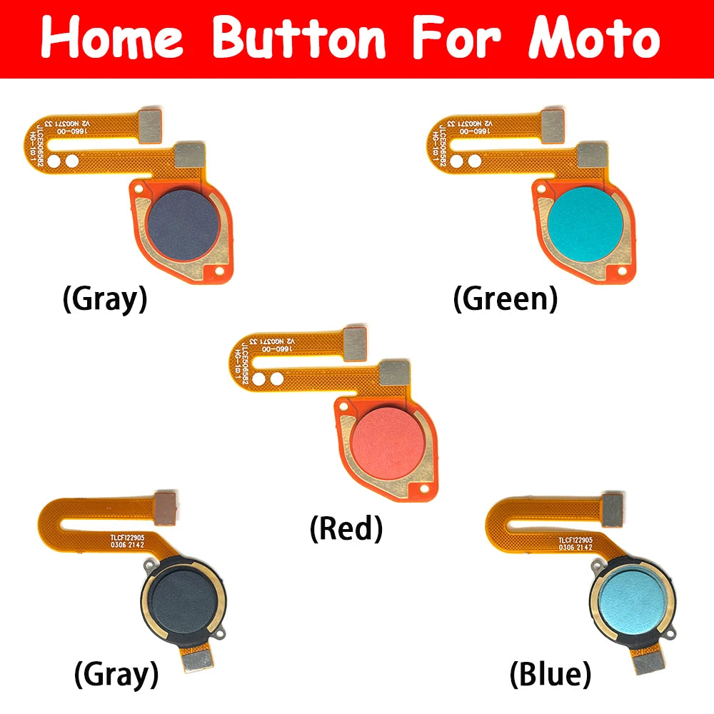 10Pcs/Lot, Home Button FingerPrint Touch ID Sensor Flex Cable For Motorola Moto E20 E32 E40 E6s E7 Plus Power Motorola phone repair parts