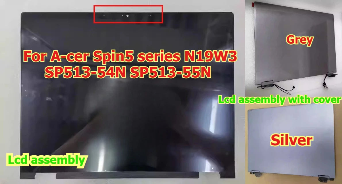 13.5" QHD 2K 2256x1504 Lcd touch screen display panel for Acer Spin5 N19W3 SP513-54N SP513-55N KL1350E002 NE135FBM-N41 assembly Acer laptop repair parts