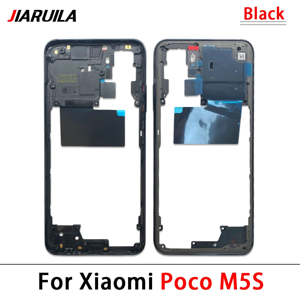 10Pcs, Middle Frame Housing For Xiaomi Poco X3 X4 GT X4 X5 M5s M4 Pro 4G 5G Middle Frame Holder Cover Frame Volume Key Parts  Xiaomi  Xiao mi phone repair parts