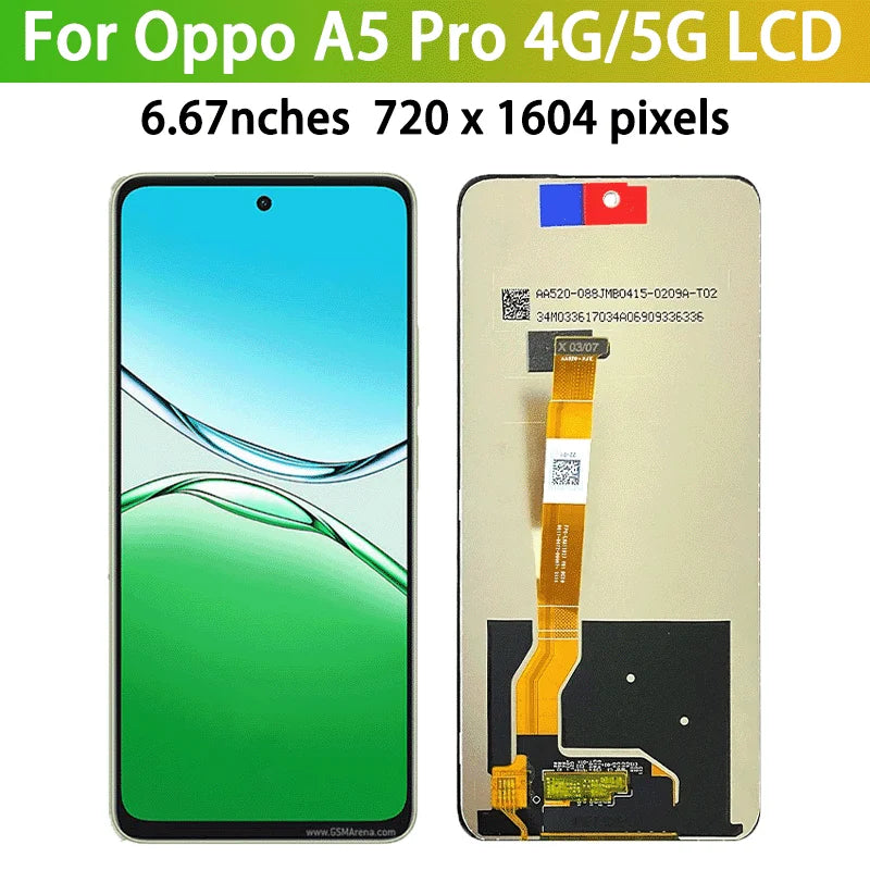 CPH2695 CPH2711 Premium Lcd For Oppo A5 Pro 4G/5G LCD Display Touch Screen Digitizer Assembly A5Pro LCD Replacement Oppo phone repair parts Realme phone repair parts