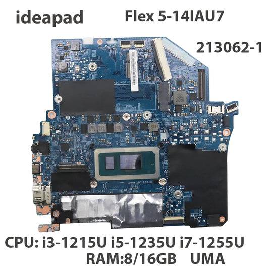 Laptop Motherboard For Lenovo ideapad Flex 5-14IAU7 213062-1 With CPU i3-1215U i5-1235U i7-1255U RAM:8/16G 5B21H23627 5B21H23630 Lenovo laptop repair parts