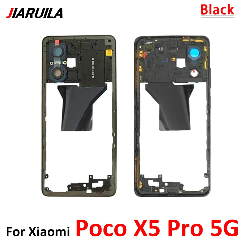 10Pcs, Middle Frame Housing For Xiaomi Poco X3 X4 GT X4 X5 M5s M4 Pro 4G 5G Middle Frame Holder Cover Frame Volume Key Parts  Xiaomi  Xiao mi phone repair parts