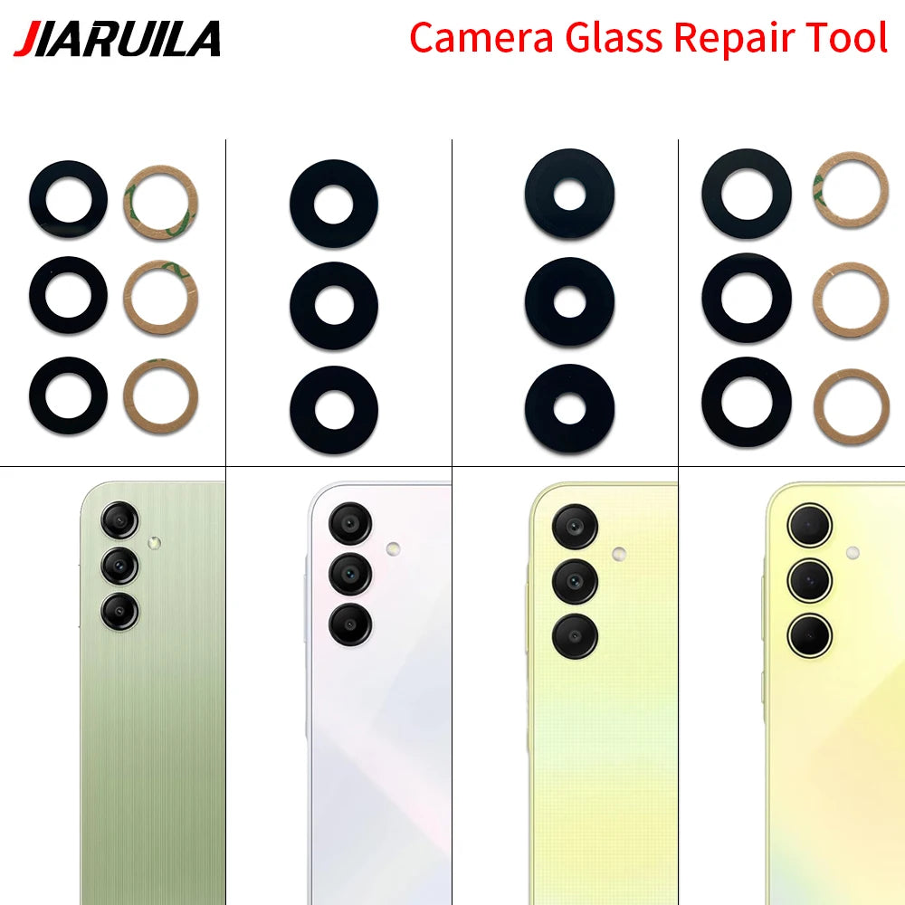 New Rear Back Camera Glass Lens For Samsung A04 A04s A04e A14 A24 A34 A54 A05 A05s A15 A25 A35 A55 4G 5G With Adhesive