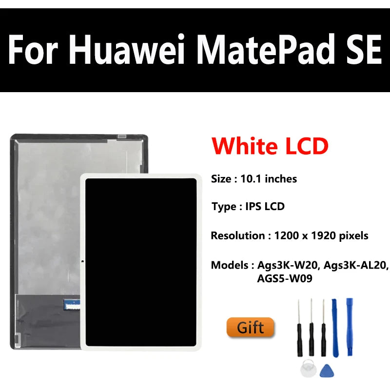 OEM 10.1"For Huawei MatePad SE Ags3K-W20 / Ags3K-AL20 Touch Screen Digitizer Glass Panel & LCD Display Assembly Replacement Tablet repair parts