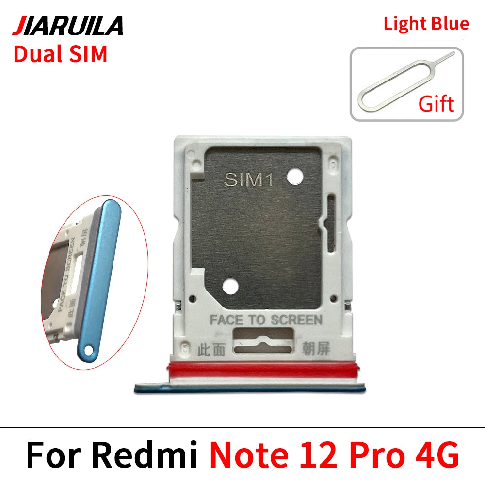 10Pcs, Micro Nano SIM Card Holder Tray Slot Holder Adapter Socket For Xiaomi Redmi Note 12 12s Pro Plus 4G 5G  Xiaomi  Xiao mi phone repair parts