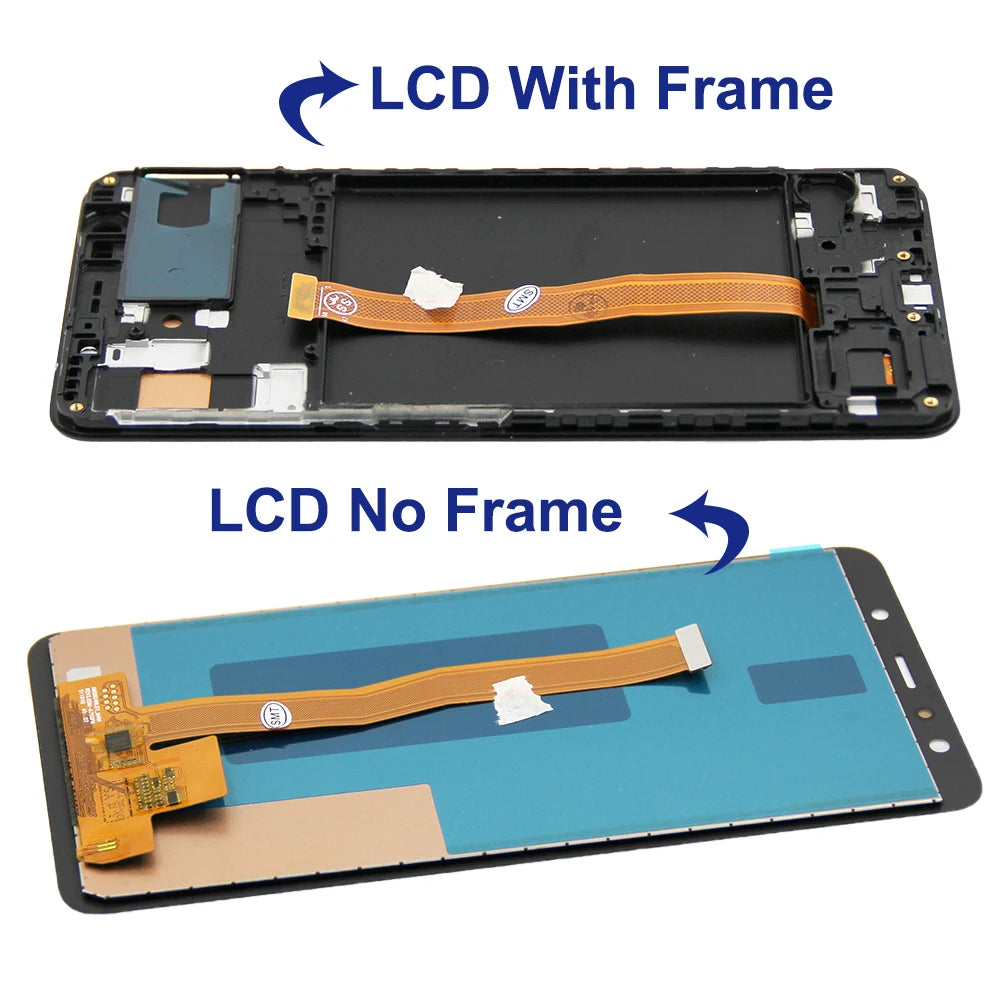 A750 A750F A750FN/DS Display Screen With Frame Replacement, for Samsung Galaxy A7 2018 Lcd Display Digital Touch Screen Assembly Samsung phone repair parts