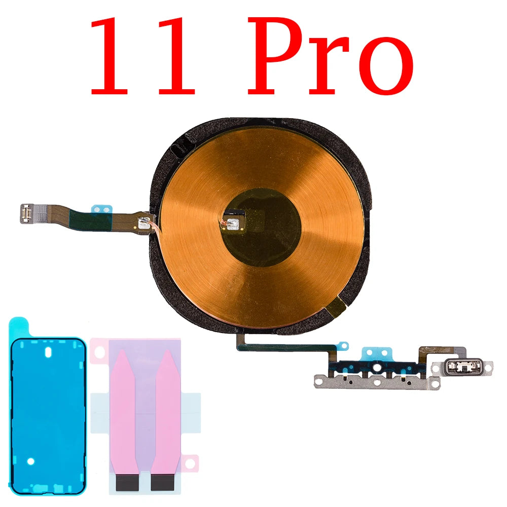 1set Wireless Charging Chip NFC Coil with Volume for IPhone 12 13 14 Mini Pro Max Plus Charger Panel Sticker Flex Cable iPhone phone repair parts