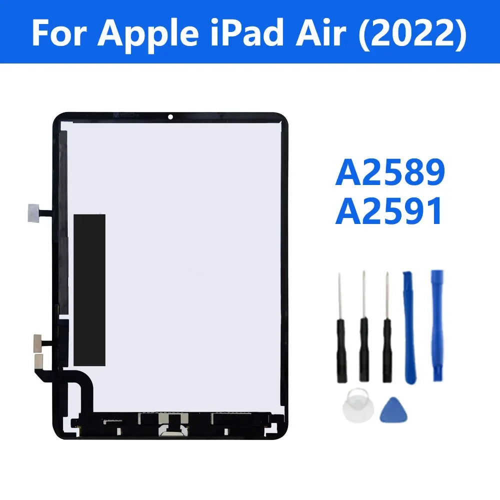 NEW For  Apple iPad Air 2022 5th Gen Touch Screen Digitizer Glass Panel & LCD Display Assembly Replacement For iPad A2589 /A2591  iPad repair parts