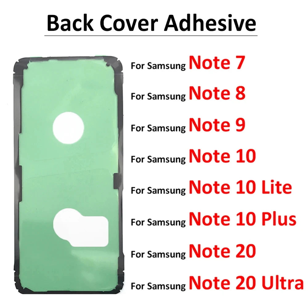 Back Battery Sticker Adhesive Glue For Samsung S9 S10 S20 Note 7 8 9 10 20 Plus Ultra Lite Waterproof Back Cover Sticker Samsung phone repair parts