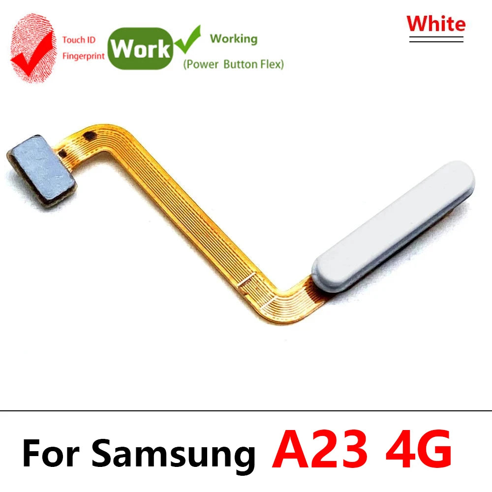 For Samsung A23 4G 5G A235F A236 A236B Home Button Fingerprint Sensor Flex With Power Key Button Flex Cable Samsung phone repair parts