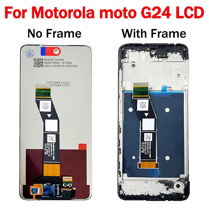 6.56“AAA+ For Motorola Moto G04 LCD XT2421-2 Display Touch Panel Digitizer For Moto G24 XT2423-2 LCD For G24 Power Display Motorola phone repair parts