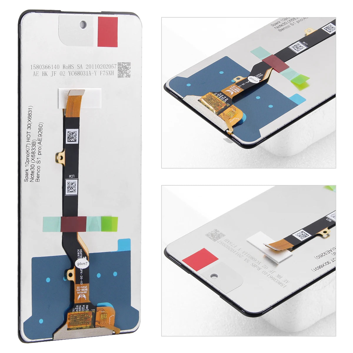 KI7 Lcd For Tecno Spark 10 Pro Display Touch Screen Digitizer Panel Assembly Ki7 lcd screen Replacement Parts TECNO phone repair parts