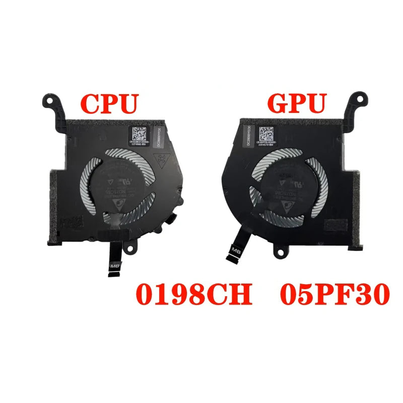 NEW Original LAPTOP CPU GPU Cooling Fan With Heatsink For DELL Alienware X14 R1 0MRV4R 0198CH DC28000YFD0/05PF30 DC28000YED0 Dell laptop repair parts