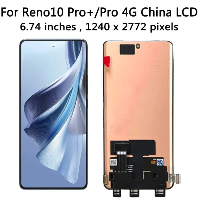 Reno 10 CPH2531 Display Screen For Oppo Reno 10 Pro CPH2525 LCD Display Touch Screen Digitizer For Reno10 Pro+ Plus CPH2521 Oppo phone repair parts Realme phone repair parts