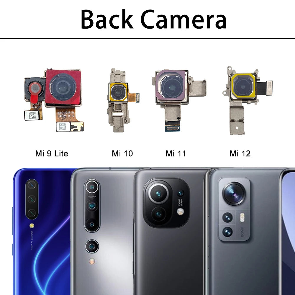 New For Xiaomi Mi 9 10 10T 11 12 Pro Lite Rear Camera Foam Front Back Camera Flex Cable Replacement Parts  Xiaomi  Xiao mi phone repair parts