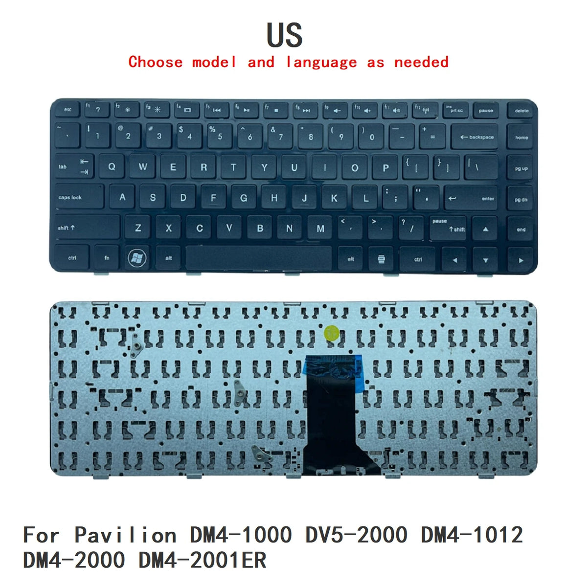 New US Spanish Arab Laptop Keyboard For HP Pavilion DM4-1000 DV5-2000 DM4-1012 DM4-2000 DM4-2001ER Notebook PC Replacement HP laptop repair parts