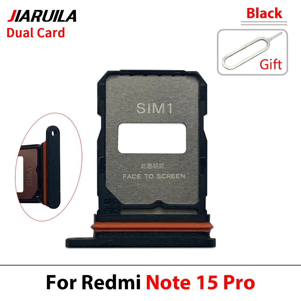 SIM Card Tray Slot Holder Adapter Accessories For Xiaomi Redmi Note 15 Pro Plus 4G 5G Xiaomi  Xiao mi phone repair parts