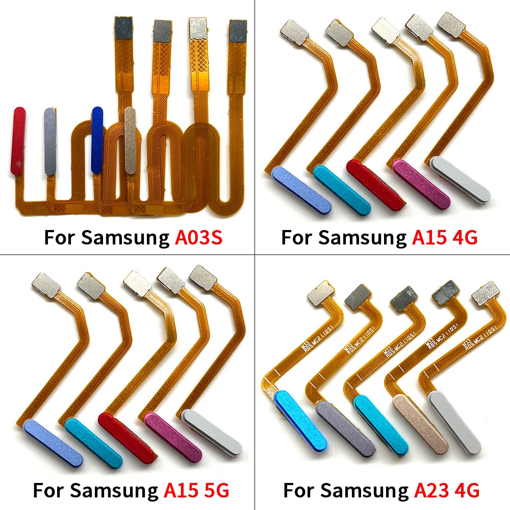 New For Samsung A15 A23 A03s 4G 5G Fingerprint Sensor Home Return Key Menu Button Flex Ribbon Cable Samsung phone repair parts