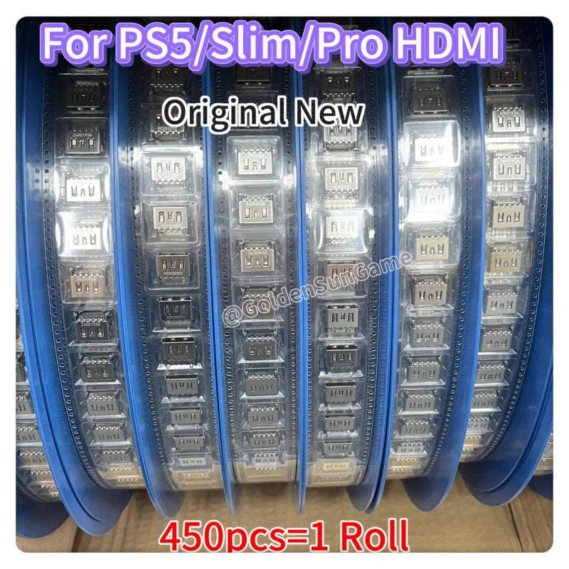 450pcs Original New for Ps5 Dualsense5 Hdmi Connector Interface Socket for PS5 Pro Slim Game Console HDMI-compatible Repair  Game console repair parts