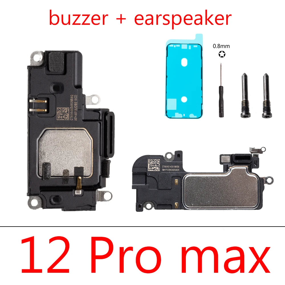 1set Top Front Earpiece Flex Cable for iPhone 12 Pro Max 12 mini Loud  Sound Speaker Buzzer Replacement Parts iPhone phone repair parts