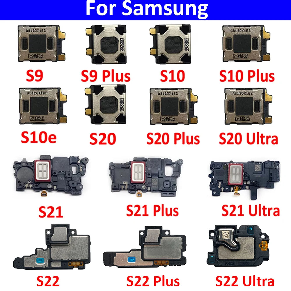New Ear Speaker For Samsung  S8 S9 S10 S10e S20 S21 S22 S23 S24 Plus Ultra Fe Earpiece Earspeaker Flex Cable Samsung phone repair parts