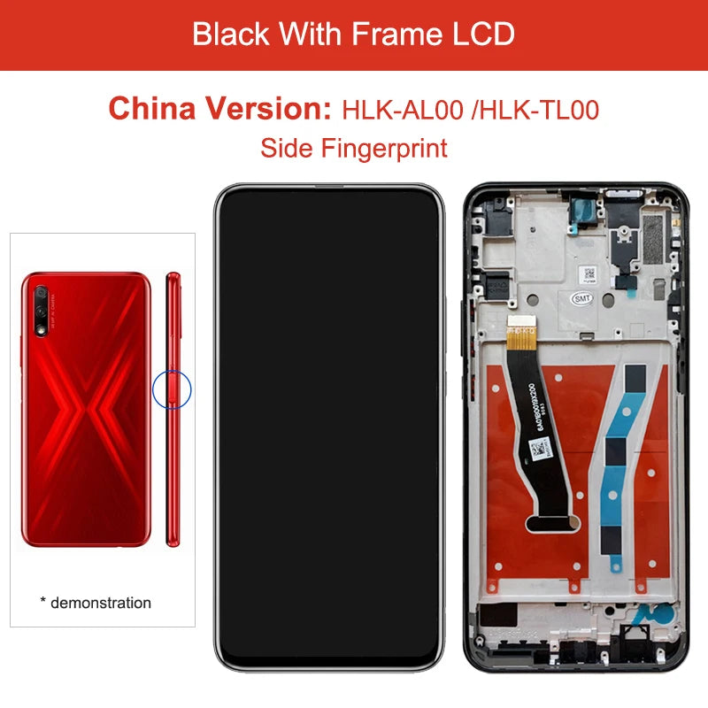 6.59" Screen Assembly for Honor 9X STK-LX1 Lcd Display Digital Touch Screen with Frame for Honor 9X (China) HLK-AL00 HLK-TL00 Honor phone repair parts