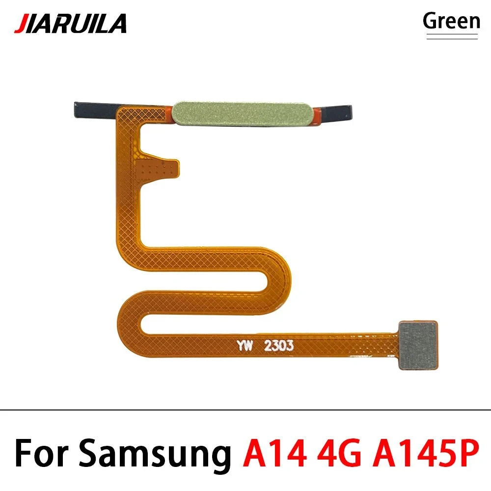 10Pcs, For Samsung A14 4G 5G A145F A145P A146B A146P Fingerprint Sensor Home Return Key Menu Button Flex Cable Samsung phone repair parts