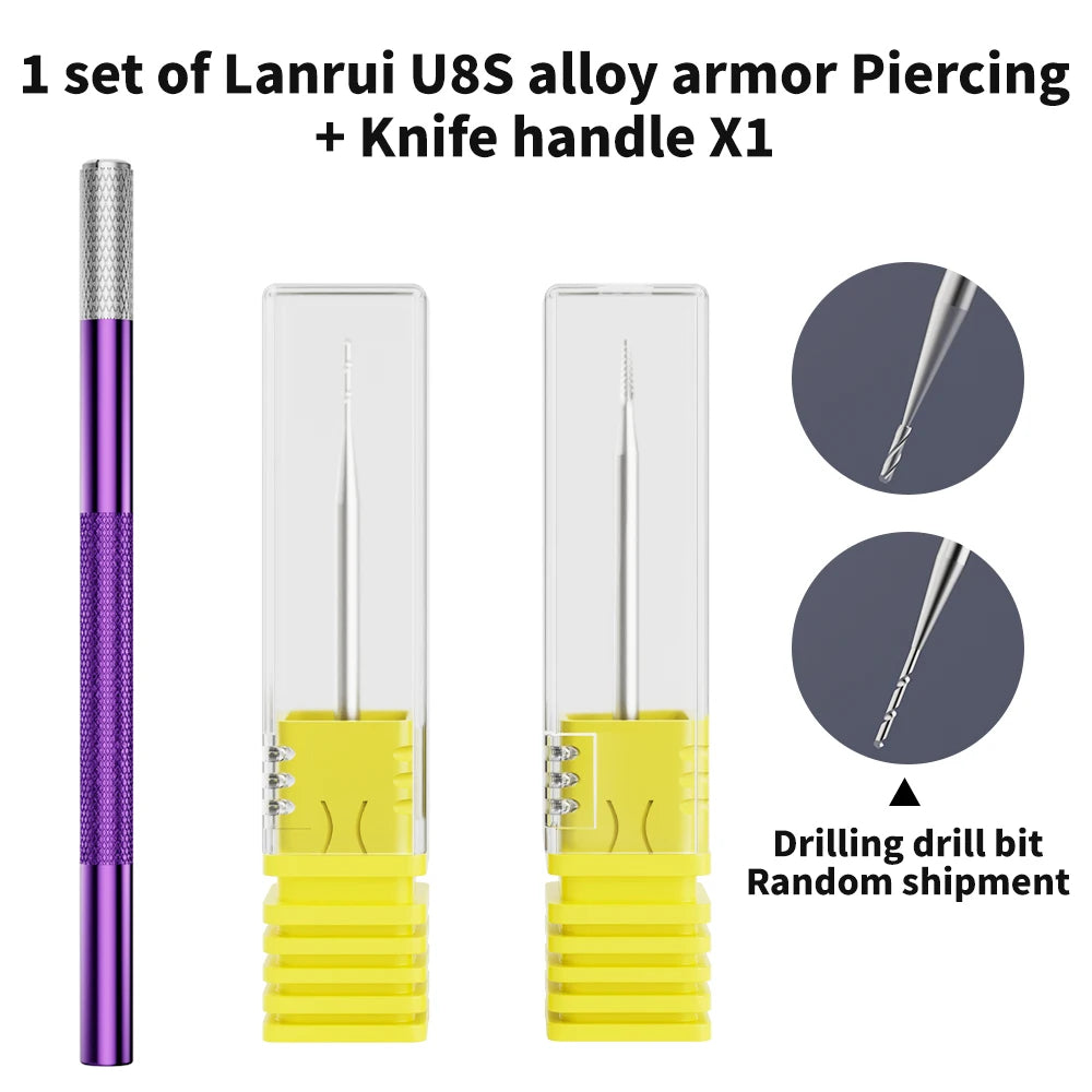 Lanrui Alloy Piercing And Sliding Drill Bit Used for Mobile Phones ipad Removing Stripped Thread Screws Quickly tools kit set Professional Repair Tools