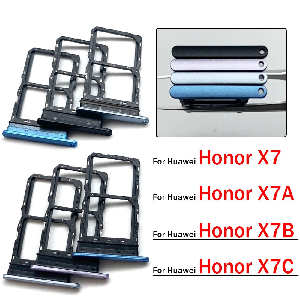 New SIM Card Slot SD Card Tray Holder Adapter For Huawei Honor X7 X7A X7B X7C Replacement Parts Huawei phone repair parts