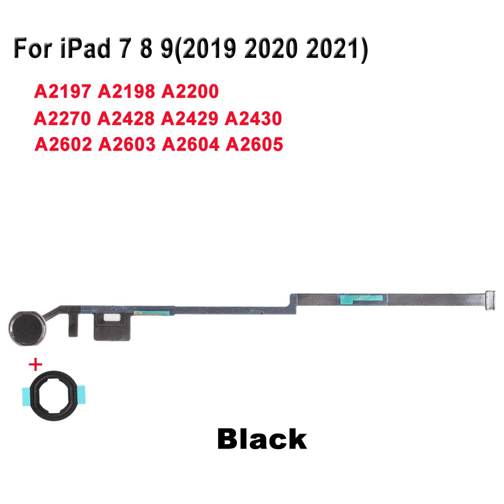 1set Brand New Home Button With Flex Cable Repair Part For iPad 7 8 9 2019 2020 2021 Home Button Key Flex Assembly With 3 Colors iPad tablet repair parts