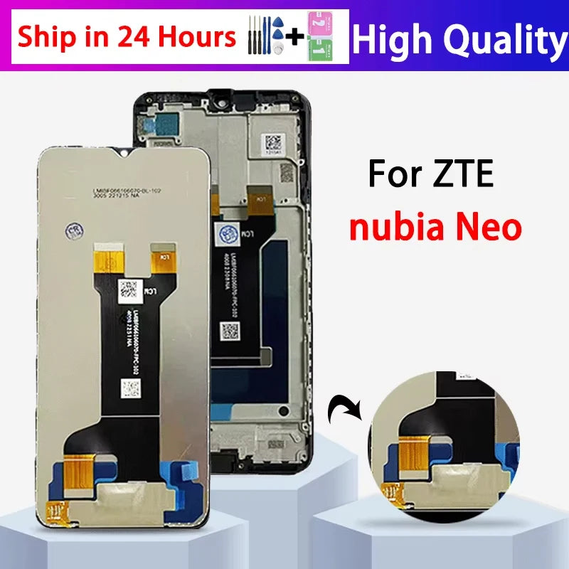 6.6" IPS LCD For ZTE Nubia Neo 5G LCD Display Screen Touch Panel Digitizer 8150N Display With Frame TCL phone repair parts