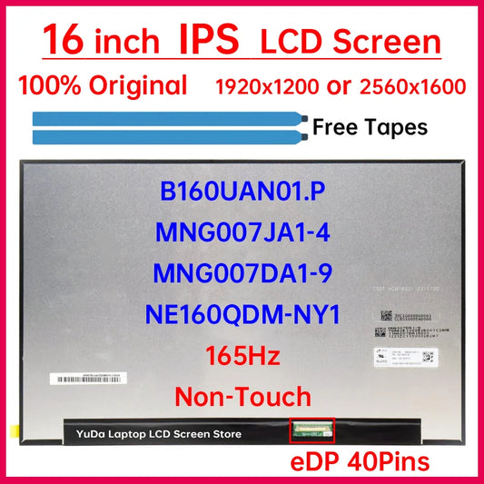 16" LCD Screen MNG007JA1-4 B160UAN01.P NE160QDM-NY1 MNG007DA1-9 For Lenovo IdeaPad Gaming 3 16IAH7 3 16ARH7 Display Matrix Panel Lenovo laptop repair parts