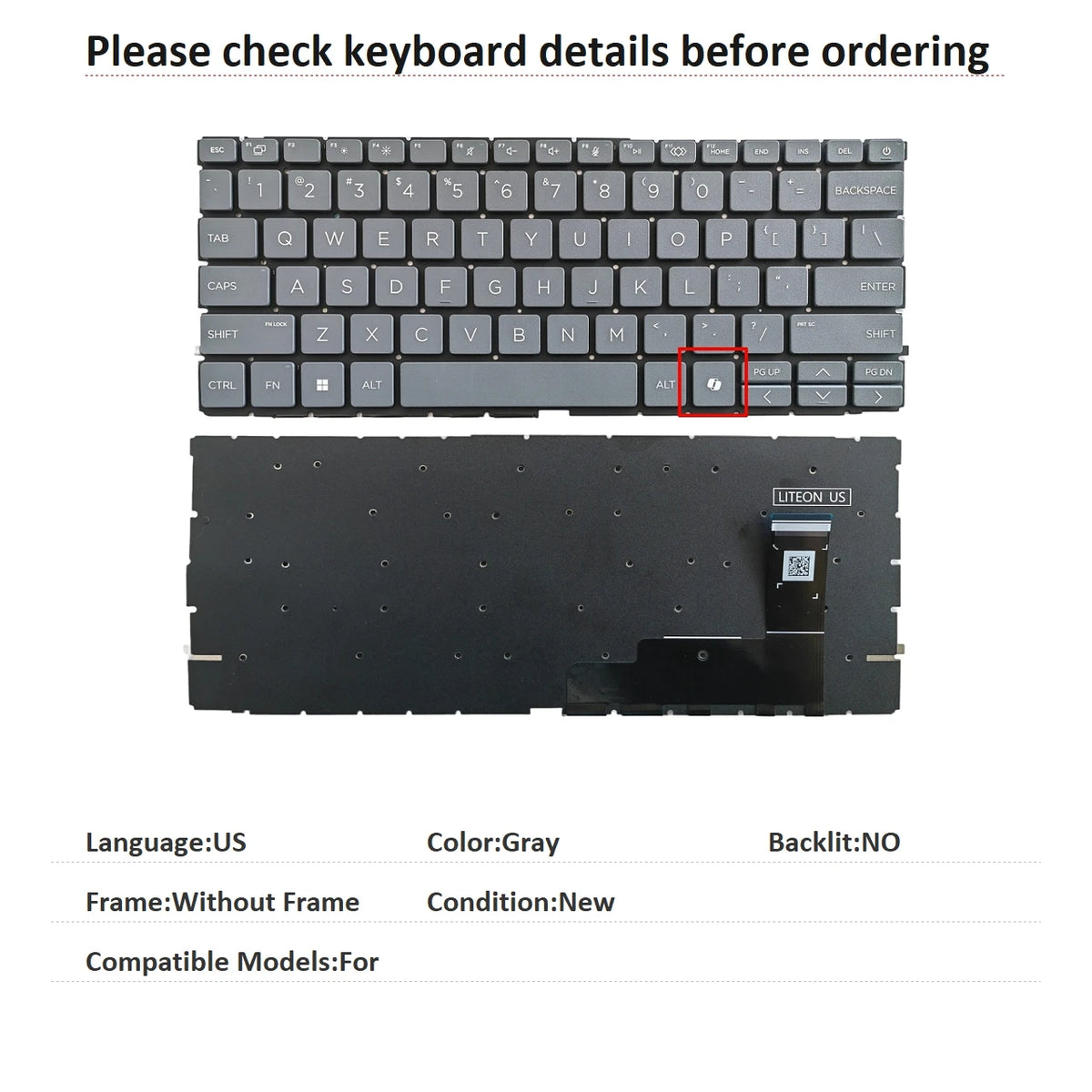 New US Spanish Latin UK Language  Backlit Keyboard For HP  Notebook PC Replacement Keyboard  HP laptop repair parts