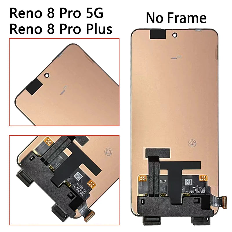 AMOLED For Oppo Reno8 Pro 5G CPH2357 LCD Reno 8 Pro (China) PGAM10 Display Touch Screen For Reno 8Pro+ Plus PFZM10  Oppo phone repair parts
