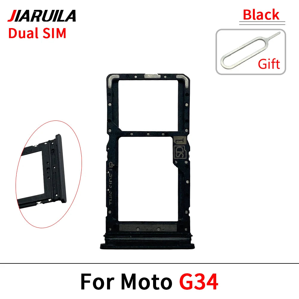 10Pcs/Lot，New For Motorola Moto G04 G04s G14 G24 G34 G54 SIM Card Tray Slot Holder Adapter Accessories Motorola phone repair parts