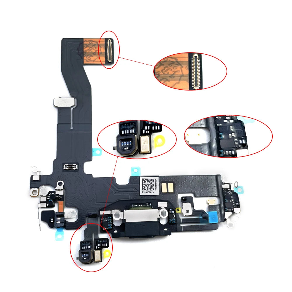 New USB Charging Port Charger Board Flex Cable For iPhone 12 Pro Max 12 mini Dock Plug Connector With Microphone iPhone phone repair parts