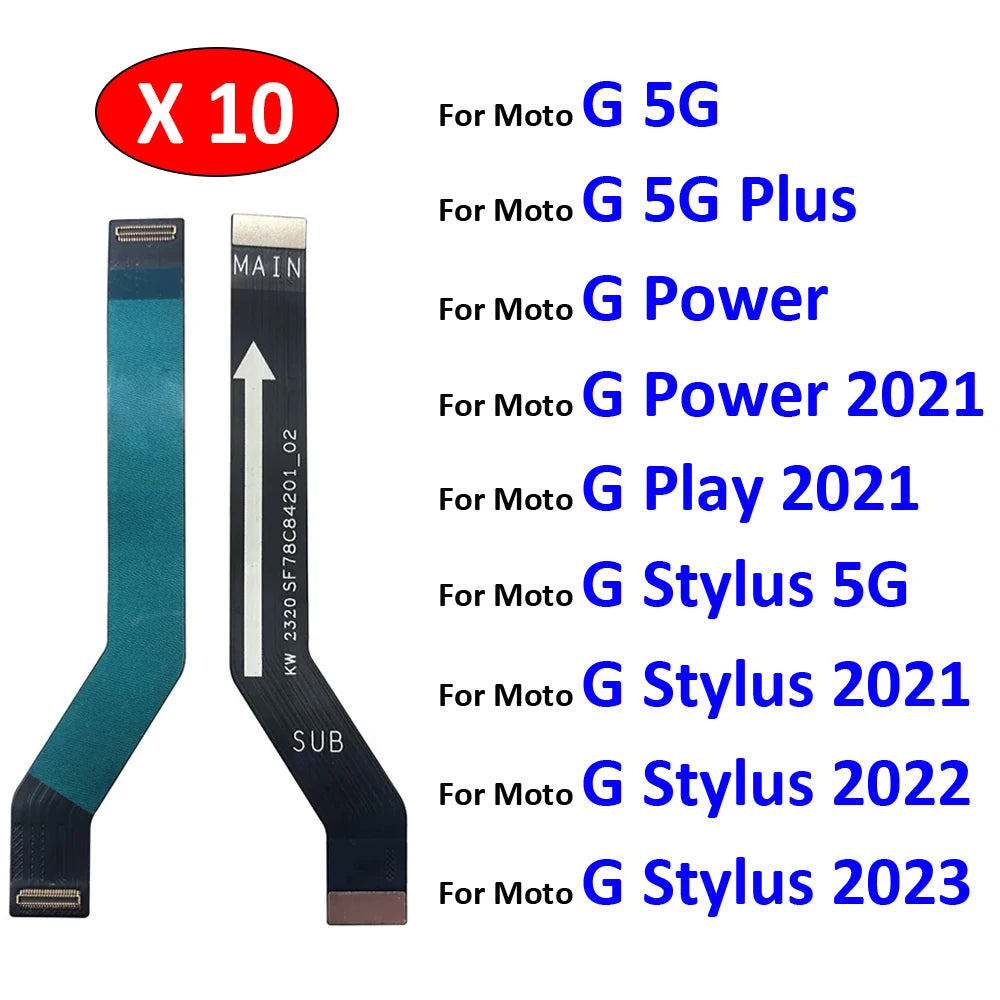 10Pcs, Main Board Motherboard Connector Board Flex Cable For Moto Motorola G 5G Plus G Power Play Gtylus 5G 2021 2022 2023 Motorola phone repair parts