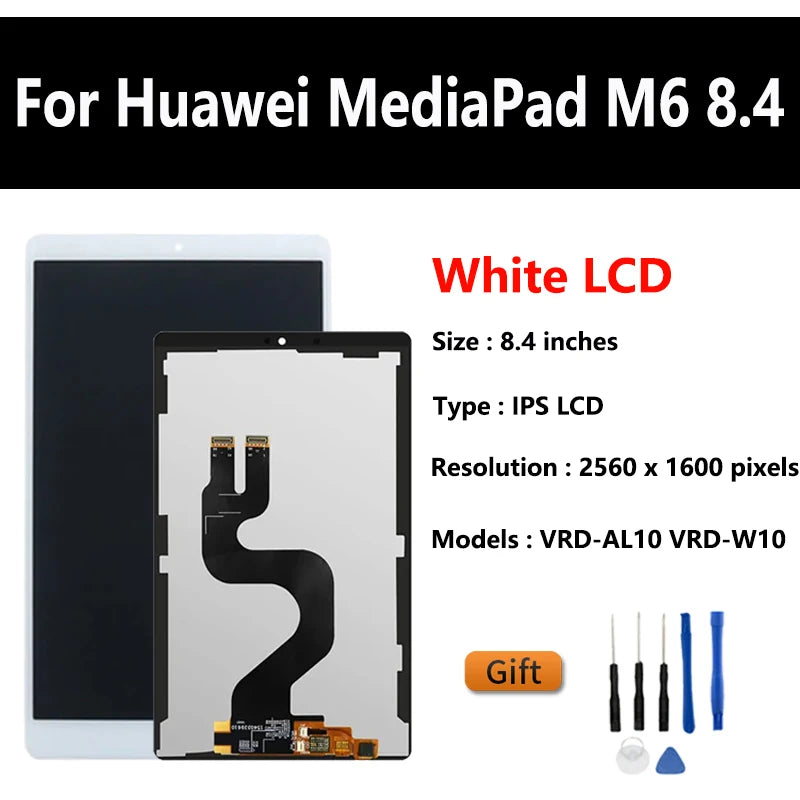 OEM LCD For Huawei MediaPad M6 Turbo VRD-AL10 VRD-W10 VRD-W09 Lcd Display Touch Screen Digitizer Assembly Tested Tablet repair parts