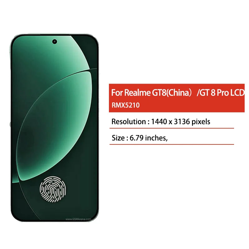 6.79"AMOLED 144Hz For Realme GT8 (China) LCD Display Touch Digitizer Assembly For Realme GT 8 Pro RMX5210 LCD Replacement Oppo phone repair parts Realme phone repair parts