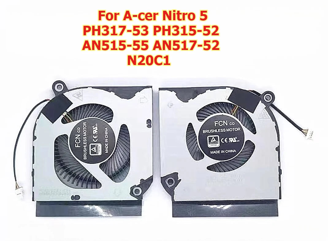CPU GPU cooling fan for Acer Nitro 5 PH317-53 PH315-52 AN515-55 AN517-52 N20C1 fans Acer laptop repair parts