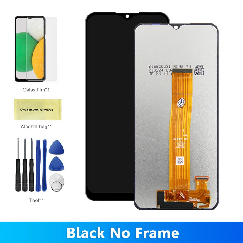 for Samsung M02 Screen Replacement, Samsung Galaxy M02 M022 M022F M022F/DS Lcd Display Digital Touch Screen Assembly with Frame Samsung phone repair parts