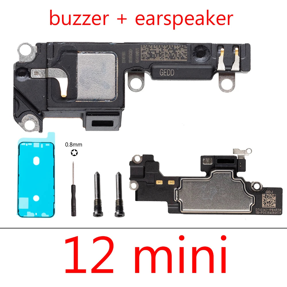 1set Top Front Earpiece Flex Cable for iPhone 12 Pro Max 12 mini Loud  Sound Speaker Buzzer Replacement Parts iPhone phone repair parts