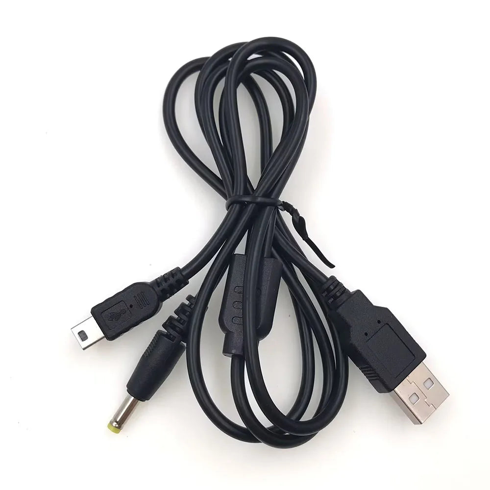 1-5pcs 2 in 1 USB Data Transfer Charge Charger Cable Cord For PSP 1000 2000 3000 To PC Game console repair parts