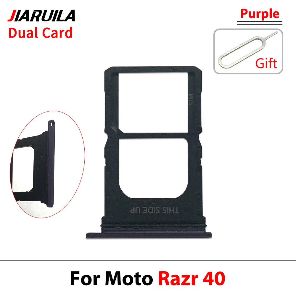 New For Motorola Moto Razr 40 50 Ultra 5G 2020 SIM Card Slot SD Card Tray Holder Adapter Motorola phone repair parts