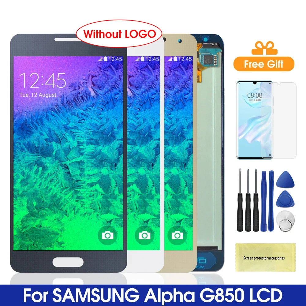 Super AMOLED Screen for Samsung Galaxy Alpha G850 G850F Lcd Display Touch Screen Digitizer Replacement for Samsung Galaxy Alpha Samsung phone repair parts